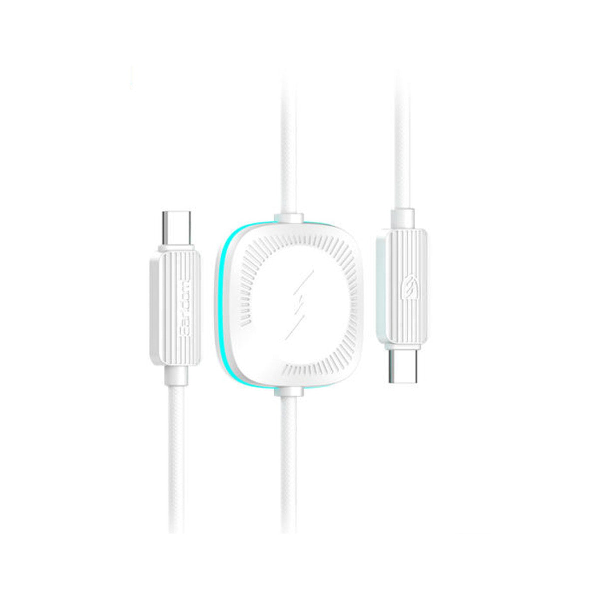 Earldom WC42 1.2M 60W Type-C to Type-C ve 2.5W Kablosuz Saat Şarj Çıkışlı 2in1 PD Hızlı Şarj Kablosu